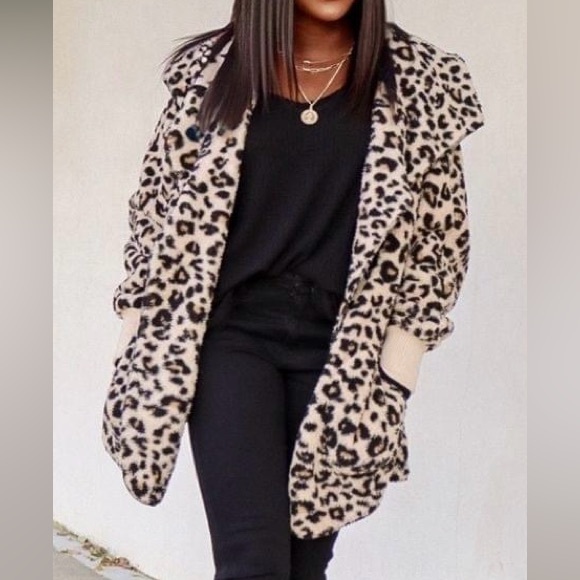 NWT HEM & THREAD NINE LIVES POCKETED LEOPARD 🐆 CARDIGAN, OS, BNWTIB - Picture 5 of 6